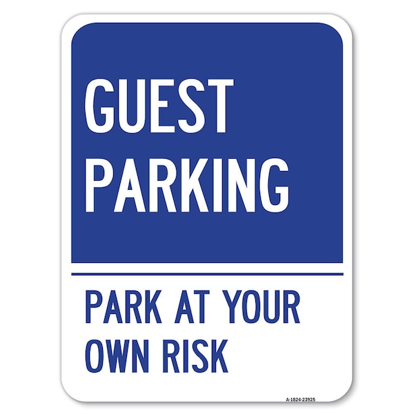 Signmission Guest Parking Heavy-Gauge Aluminum Rust Proof Parking Sign, 18" x 24", A-1824-23925 A-1824-23925 - main